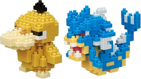 nanoblock - 2 Sets Bundle - Gyarados and Psyduck (Koduck in Japan) - Adjustable Pokemon Characters (Japan Import) in Saudi Arabia