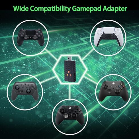 محول ألعاب TERIOS متوافق مع PS5/PS4/Xbox Series X/S/One S/Elite1/2 /Switch Pro Controller على وحدة تحكم PS5، مناسب لجميع ألعاب PS5، مع صوت ستيريو، مجموعة زر واحدة، وظيفة الحسية الجسدية in Kuwait