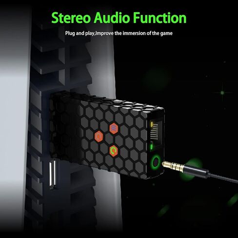 محول ألعاب TERIOS متوافق مع PS5/PS4/Xbox Series X/S/One S/Elite1/2 /Switch Pro Controller على وحدة تحكم PS5، مناسب لجميع ألعاب PS5، مع صوت ستيريو، مجموعة زر واحدة، وظيفة الحسية الجسدية in Kuwait