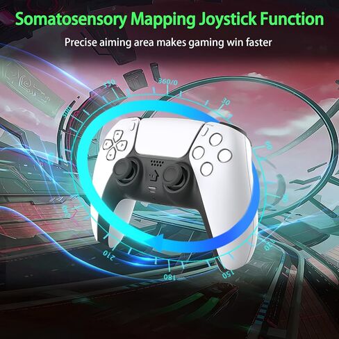 محول ألعاب TERIOS متوافق مع PS5/PS4/Xbox Series X/S/One S/Elite1/2 /Switch Pro Controller على وحدة تحكم PS5، مناسب لجميع ألعاب PS5، مع صوت ستيريو، مجموعة زر واحدة، وظيفة الحسية الجسدية in Kuwait