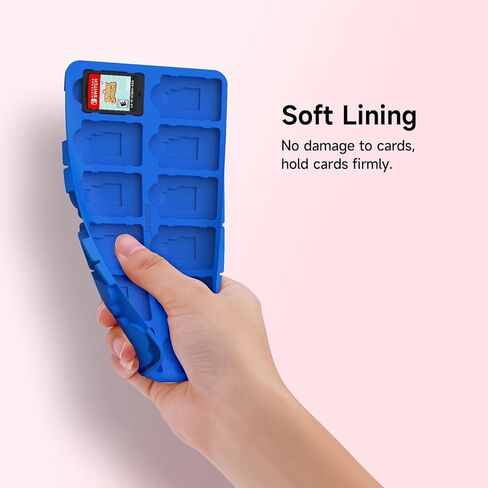 حافظة بطاقة ألعاب سويتش مكونة من 24 فتحة متوافقة مع ألعاب سويتش وبطاقات SD، منظم حامل الألعاب مناسب لبطاقات ألعاب سويتش ولايت وOLED، أسود in Kuwait