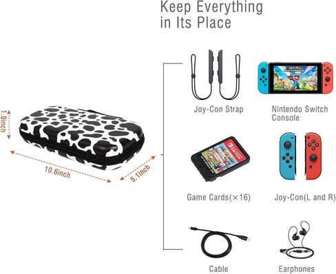 حافظة Lokigo Nintendo Switch OLED، حافظة Nintendo Switch، حقيبة حمل لجهاز Nintendo Switch للأولاد والبنات، حقيبة سفر Switch مع 16 فتحة بطاقة ألعاب لألعاب وحدة التحكم و Joy-Con، Pink Fish Mermaid in Saudi Arabia