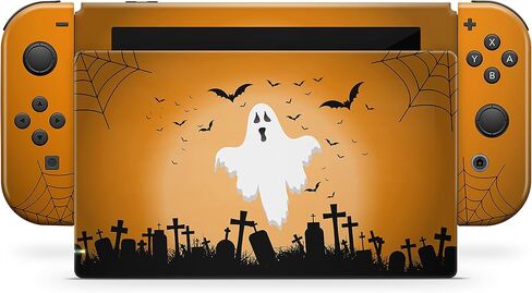 تصميم TACKY DESIGN Halloween Skin متوافق مع Nintendo Switch، وGhost Switch Skin، وملصق الفينيل 3M، وغطاء ملتف كامل in Saudi Arabia