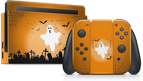 تصميم TACKY DESIGN Halloween Skin متوافق مع Nintendo Switch، وGhost Switch Skin، وملصق الفينيل 3M، وغطاء ملتف كامل in Saudi Arabia