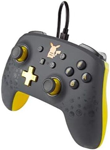 PowerA - وحدة تحكم سلكية محسنة لجهاز Nintendo Switch - Pokémon: Pikachu Gray in Kuwait