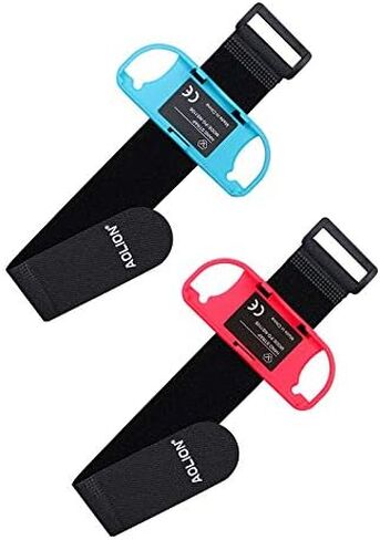 [4 عبوات] أربطة معصم وحلقة حزام للساق لجهاز Nintendo Switch Fit Adventure، ملحقات ألعاب وحدة التحكم Joy-Cons، حزام مرن قابل للتعديل للعبة التحكم Switch in Kuwait