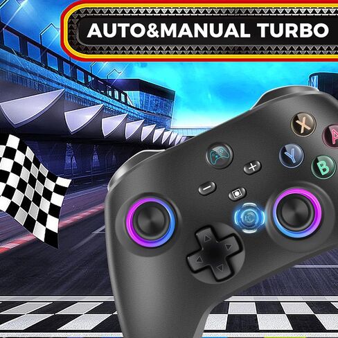 استبدال وحدة التحكم اللاسلكية GLOWANT لجهاز تحكم Nintendo Switch، عصا التحكم اللاسلكية Pro Gamepad مع اهتزاز مزدوج وبطارية مدمجة قابلة لإعادة الشحن بقدرة 1000 مللي أمبير في الساعة متوافقة مع وحدة تحكم Switch in Kuwait