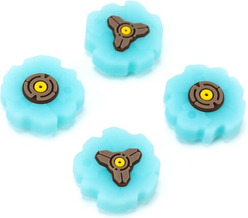 أغطية قبضة الإبهام من WISHAVEN Joycon لجهاز Nintendo Switch، غطاء عصا التحكم الناعم من السيليكون المضيء متوافق مع وحدة تحكم Nintendo Switch/OLED/Lite، 4 قطع - Zelda Lost Ruins in Kuwait