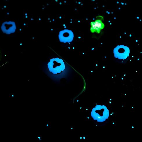 أغطية قبضة الإبهام من WISHAVEN Joycon لجهاز Nintendo Switch، غطاء عصا التحكم الناعم من السيليكون المضيء متوافق مع وحدة تحكم Nintendo Switch/OLED/Lite، 4 قطع - Zelda Lost Ruins in Kuwait