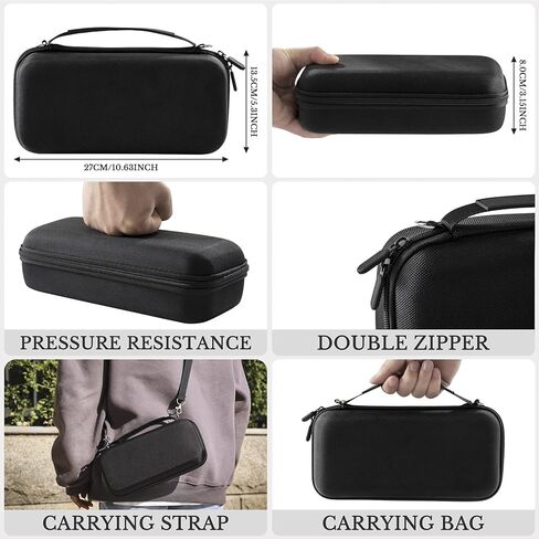 Teyomi Case for Nintendo Switch OLED, 20 in 1 Switch OLED Accessory Bundle with Switch OLED Case Transparent, Game Storage, Protective Film, Switch Stand, Case for Joy-Con, Joystick Caps (Black) in Kuwait