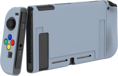 حافظة واقية سوداء من PlayVital لجهاز Nintendo Switch، غطاء حماية نحيف ناعم من مادة TPU لوحدة تحكم Nintendo Switch Joycon مع أغطية أزرار ملونة ABXY in Kuwait