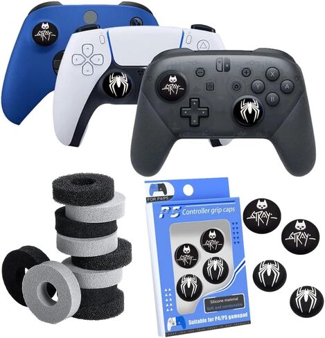 اغطية سيليكون لمقبض الابهام، واقيات عصا التحكم، اغطية عصا التحكم متوافقة مع بلاي ستيشن 5 وبلاي ستيشن 4 وبلاي ستيشن 3 وبلاي ستيشن 2 واكس بوكس ون 360 ونينتيند سويتش برو in Kuwait