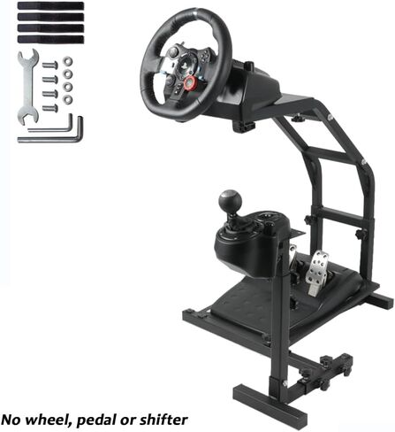 ارتفاع حامل عجلة قيادة Gazzyt Racing قابل للتعديل مناسب لـ Logitech G27 G29 G920، PXV V9، Thrustmaster T248 T300، دواسة عجلة تثبيت محاكي السباق ومحول الحركة غير متضمنين in Kuwait