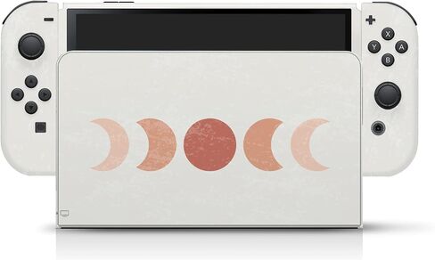 Tacky Design Moon Skin Compatible with Nintendo Switch OLED Skin - Vinyl 3M Nintendo Switch OLED Stickers Set - Cute Switch OLED Skin for Console, Dock, Joy Con Wrap - Decal Full Wrap in Saudi Arabia