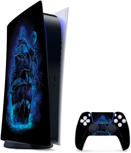 غلاف MightySkins المتوافق مع حزمة PS5 / Playstation 5 - Pirate Storm | غطاء ملتف واقٍ ومتين وفريد ​​من نوعه من الفينيل | سهل التطبيق والإزالة وتغيير الأنماط | صنع في الولايات المتحدة الأمريكية in Kuwait