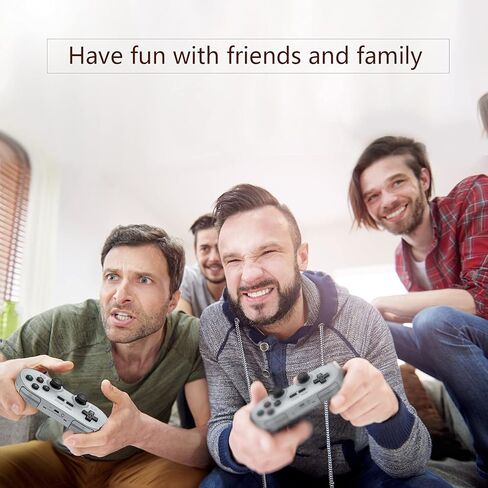 لوحة ألعاب Nargos 8BitDo SN30 Pro اللاسلكية بتقنية البلوتوث لأجهزة Nintendo Switch والكمبيوتر الشخصي وMacOS وAndroid وSteam وRaspberry Pi مع عصا تحكم كلاسيكية مزدوجة (إصدار رمادي) in Kuwait