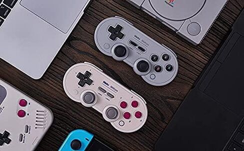 لوحة ألعاب Nargos 8BitDo SN30 Pro اللاسلكية بتقنية البلوتوث لأجهزة Nintendo Switch والكمبيوتر الشخصي وMacOS وAndroid وSteam وRaspberry Pi مع عصا تحكم كلاسيكية مزدوجة (إصدار رمادي) in Kuwait