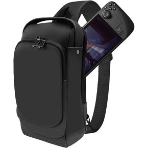 Slueat Carrying Case for Steam Deck Console & Accessories, Portable Travel Crossbody Shoulder with Pockets for Accessories and Original Charger,Chest Backpack Fit Console for Home Storage in Saudi Arabia