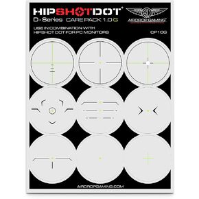 HipShotDot D-Series Care Pack - Reusable Transparent Aim Sight Assist TV Decals - Gaming Television or Monitor Decal for FPS Video Games Compatible with PC, Xbox & PlayStation (1.0 Red) in Saudi Arabia