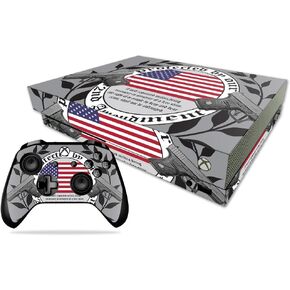 غلاف MightySkins متوافق مع Microsoft Xbox One X - America Strong | غطاء ملتف واقٍ ومتين وفريد ​​من نوعه من الفينيل | سهل التطبيق والإزالة وتغيير الأنماط | صنع في الولايات المتحدة الأمريكية in Kuwait