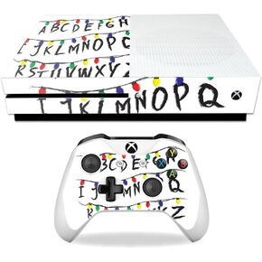MightySkins Skin Compatible with Microsoft Xbox One S - Stranger Alphabet | Protective, Durable, and Unique Vinyl Decal Wrap Cover | Easy to Apply, Remove, and Change Styles | Made in The USA