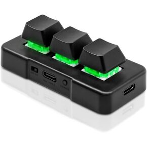 PCsensor 3-Key Mini Keypad USB Type C سلكية لوحة مفاتيح الألعاب الميكانيكية مفتاح ساخن برنامج مخصص مع RGB Led للألعاب OSU Office Work in Kuwait