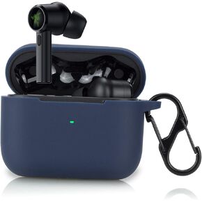 غطاء حافظة LEFXMOPHY بديل لسماعات أذن Razer Hammerhead True Wireless Pro للألعاب، جلد واقي من السيليكون (أسود)