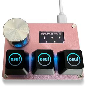 BTXETUEL SayoDevice O3C OSU لوحة مفاتيح قاعة الزناد السريع، مفاتيح مفاتيح خطية مغناطيسية، لوحة مفاتيح مع مقبض وشاشة، نسخ لصق، Shotcut، لوحة مفاتيح صغيرة Macro Hotswap.... | ألعاب إيقاع Geometry Dash OSU، مع مقبض وشاشة، نسخ ولصق، Shotcut، Macro Hotswap M in Kuwait