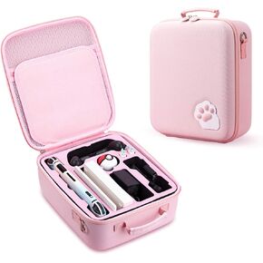 Acylulu Cute Cat Paw Carrying Case Compatible with Nintendo Switch - 21 Game Card Slot & Removable Shoulder Strap - Portable Hardshell Storage Bag for Switch Console Controller & Accessories in Saudi Arabia