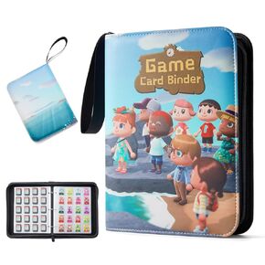 yuailiur Game Cards Binder 500 Pockets Compatible for Animal Crossing Mini Amiibo Cards And NFC Tags Game Cards,Compatible for Nintendo Switch PS Vita Games SD Memory Cards,Type-1 in Saudi Arabia