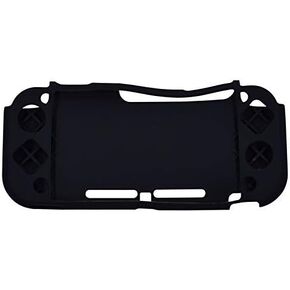 Silicone Gel Rubber Cover Protective Case for Nintendo Switch Lite Console Mini Console Full Protection (Black)