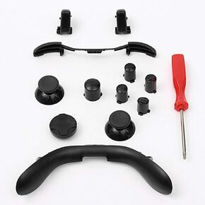 1 Set LB RB LT RT ABXY Bumper Triggers Thumbsticks D pad Bullet Buttons Full Buttons Mod Kit for XBOX360 Controller (Black)