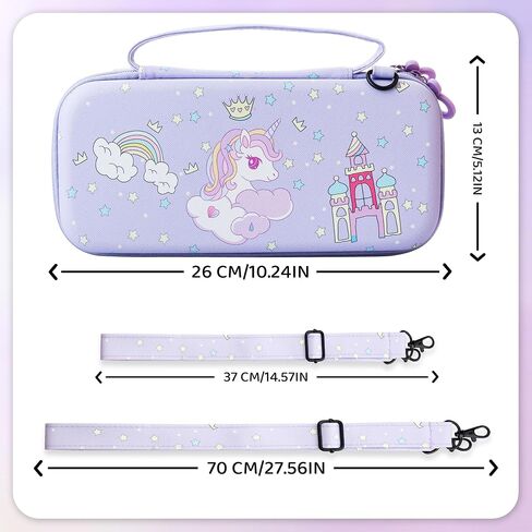 Cute for Carrying Case Set for Nintendo Switch OLED, Pink Storage Case for Switch OLED and Accessories with Protective Case, Screen Protector, Adjustable Shoulder Strap, 2 Thumb Caps in Kuwait