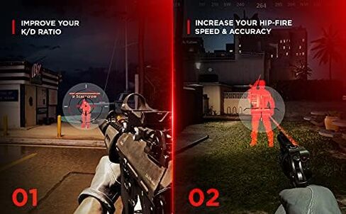 HipShotDot D-Series Care Pack - Reusable Transparent Aim Sight Assist TV Decals - Gaming Television or Monitor Decal for FPS Video Games Compatible with PC, Xbox & PlayStation (1.0 Red) in Saudi Arabia