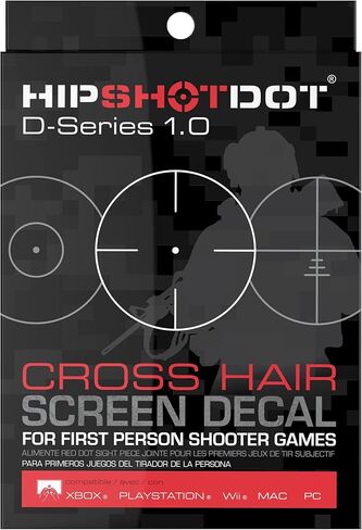 HipShotDot D-Series Care Pack - Reusable Transparent Aim Sight Assist TV Decals - Gaming Television or Monitor Decal for FPS Video Games Compatible with PC, Xbox & PlayStation (1.0 Red) in Saudi Arabia