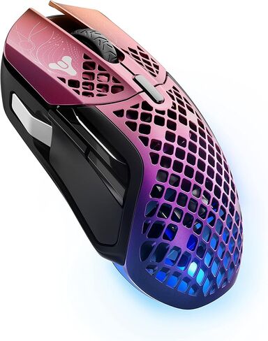 SteelSeries Aerox 5 Wireless – Destiny 2: Lightfall Edition – ماوس ألعاب خفيف الوزن 74 جرام – 18000 CPI – مستشعر TrueMove Air البصري – مقاوم للماء – عمر بطارية يزيد عن 180 ساعة – عناصر مجانية داخل اللعبة in Kuwait