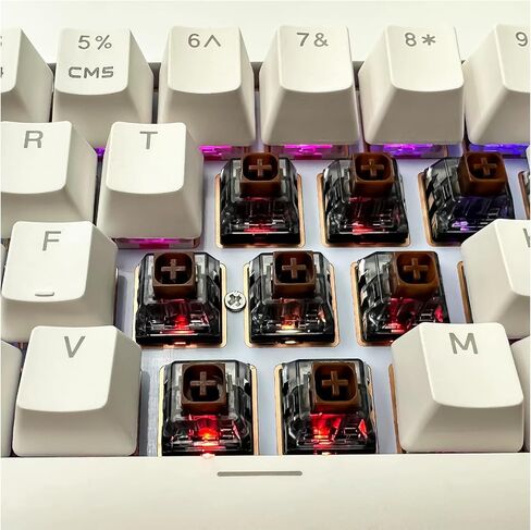 Kailh Box White V2 Switches للوحة المفاتيح الميكانيكية، 5-Pin 45gf Clicky/الغبار والماء/مفاتيح الألعاب (36 قطعة) in Kuwait