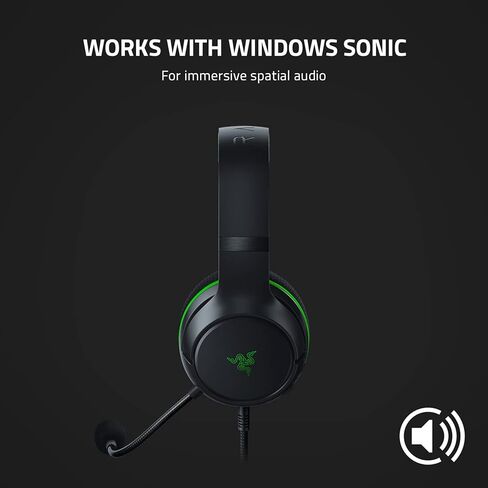 Razer Kaira X Wired Headset for Xbox Series X|S, Xbox One, PC, Mac & Mobile Devices: Triforce 50mm Drivers - HyperClear Cardioid Mic - Memory Foam Ear Cushions - On-Headset Controls - Black (Renewed) in Kuwait