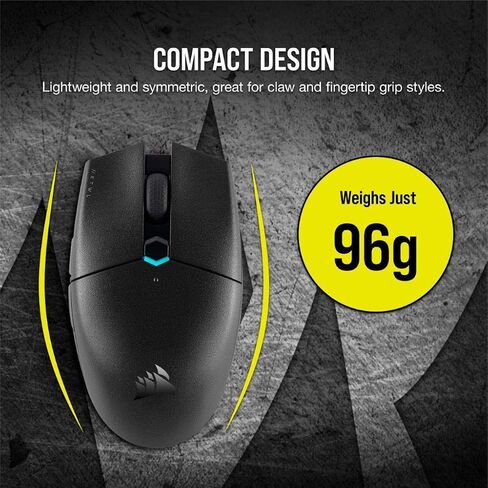 ماوس ألعاب Corsair Katar Pro لاسلكي، خفيف الوزن FPS/MOBA مع تقنية Slipstream، شكل متماثل مدمج، 10000 نقطة في البوصة - أسود (متجدد) in Saudi Arabia