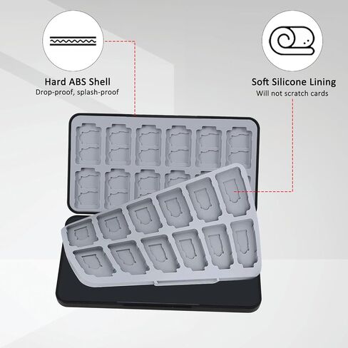 Yebowe Zelda Switch Game Card Case for Nintendo Switch/Lite/OLED, with 48 Micro SD Card Slots & 24 Game Card Slots, Cartoon Portable Game Card Holder Cartridge Storage Box Organizer for Switch in Kuwait