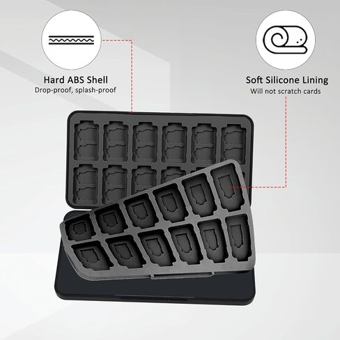 Yebowe Zelda Switch Game Card Case for Nintendo Switch/Lite/OLED, with 48 Micro SD Card Slots & 24 Game Card Slots, Cartoon Portable Game Card Holder Cartridge Storage Box Organizer for Switch in Kuwait