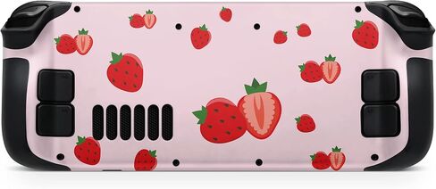 TACKY DESIGN Strawberry Skin Compatible with Steam Deck Skin, Pink Steam Deck Accessories Vinyl 3m Decal Cute Full wrap Kawaii Steam Deck Cover in Saudi Arabia