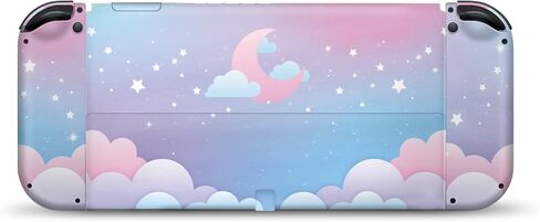 غلاف Tacky Design Clouds متوافق مع غلاف Nintendo Switch OLED - مجموعة ملصقات OLED من الفينيل الفاخر 3M Blue kawaii Nintendo Switch - Switch OLED Skin لوحدة التحكم، قفص الاتهام، غلاف Joy Con - ملصق ملتف بالكامل in Saudi Arabia