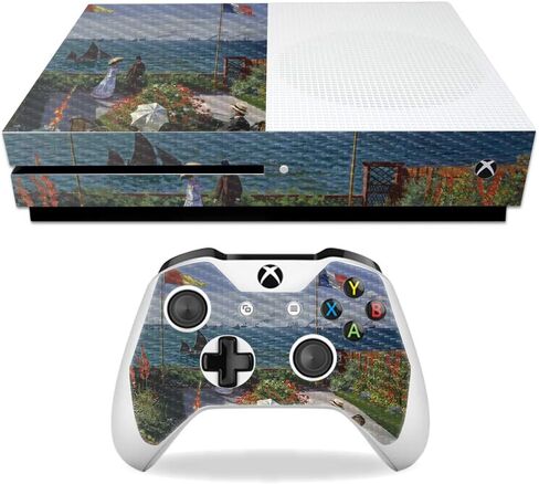 غلاف MightySkins من ألياف الكربون لجهاز Microsoft Xbox One S - Midnight Blossom | لمسة نهائية واقية ومتينة من ألياف الكربون | سهل التطبيق والإزالة وتغيير الأنماط | صنع في الولايات المتحدة الأمريكية in Kuwait