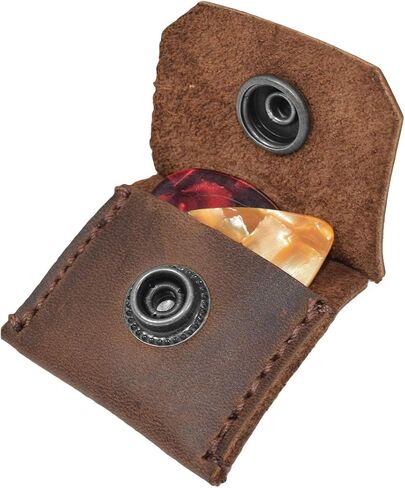 Rustic Leather Switch Cartridge Game Keychain/SD Card/Guitar Pick Holder Handmade by Hide & Drink (Charcoal Black) in Saudi Arabia