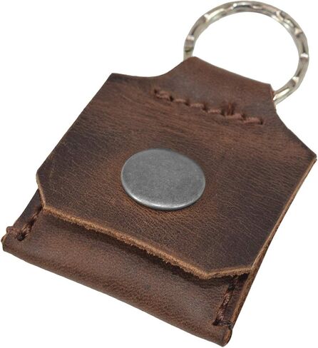 Rustic Leather Switch Cartridge Game Keychain/SD Card/Guitar Pick Holder Handmade by Hide & Drink (Charcoal Black) in Saudi Arabia