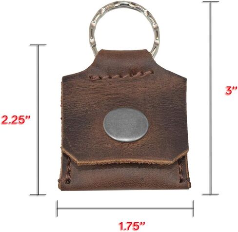 Rustic Leather Switch Cartridge Game Keychain/SD Card/Guitar Pick Holder Handmade by Hide & Drink (Charcoal Black) in Saudi Arabia