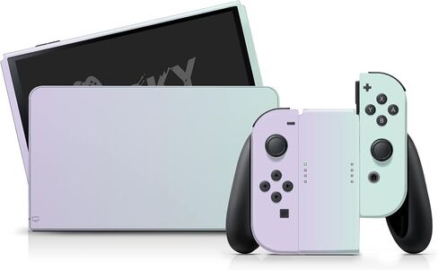 Tacky Design Classic Solid Color Skin Compatible with Nintendo Switch OLED Skin - Vinyl 3M Nintendo Switch OLED Stickers Set - Cute Switch OLED Skin for Console, Dock, Joy Con Wrap - Decal Full Wrap in Saudi Arabia