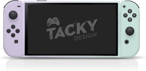Tacky Design Classic Solid Color Skin Compatible with Nintendo Switch OLED Skin - Vinyl 3M Nintendo Switch OLED Stickers Set - Cute Switch OLED Skin for Console, Dock, Joy Con Wrap - Decal Full Wrap in Saudi Arabia