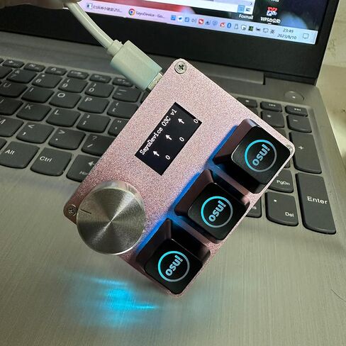 BTXETUEL SayoDevice O3C OSU لوحة مفاتيح قاعة الزناد السريع، مفاتيح مفاتيح خطية مغناطيسية، لوحة مفاتيح مع مقبض وشاشة، نسخ لصق، Shotcut، لوحة مفاتيح صغيرة Macro Hotswap.... | ألعاب إيقاع Geometry Dash OSU، مع مقبض وشاشة، نسخ ولصق، Shotcut، Macro Hotswap M in Kuwait